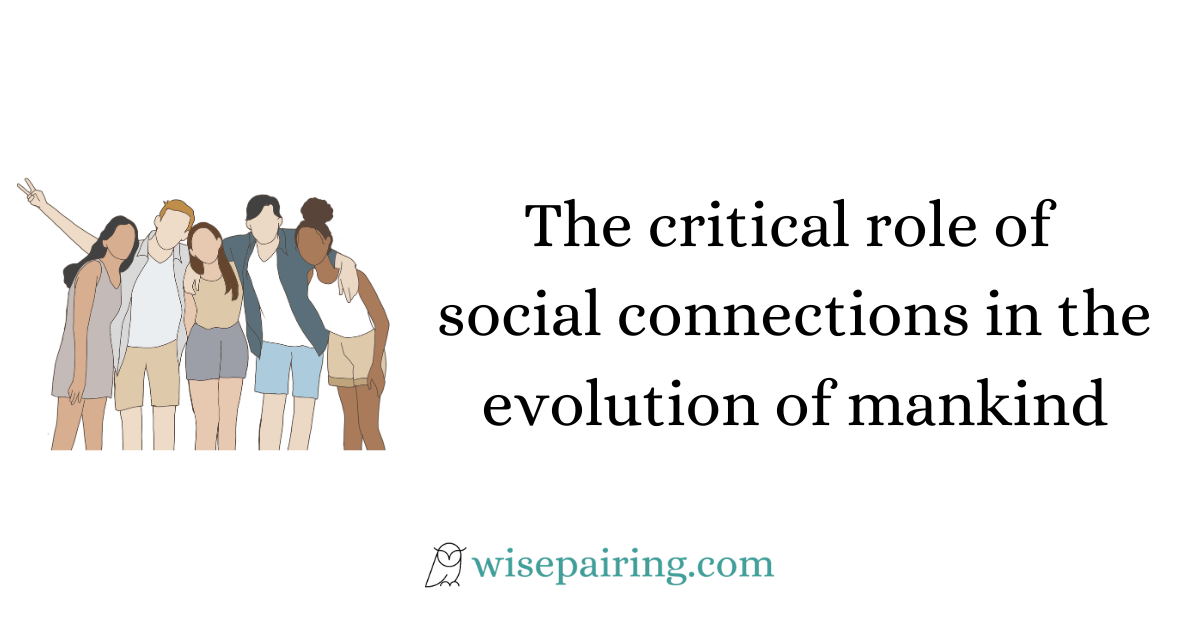 The critical role of social connections in the evolution of mankind